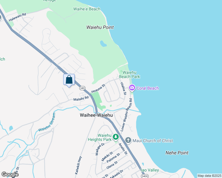 map of restaurants, bars, coffee shops, grocery stores, and more near 1379 Kakae Place in Wailuku