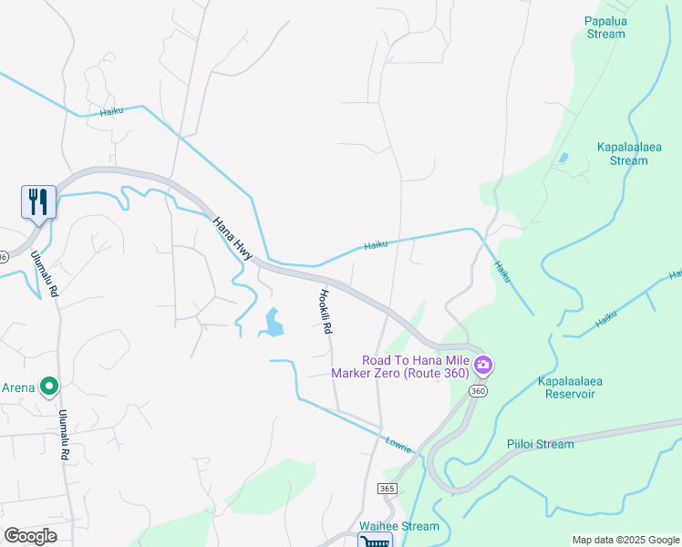 map of restaurants, bars, coffee shops, grocery stores, and more near 4907 Hana Highway in Haiku-Pauwela