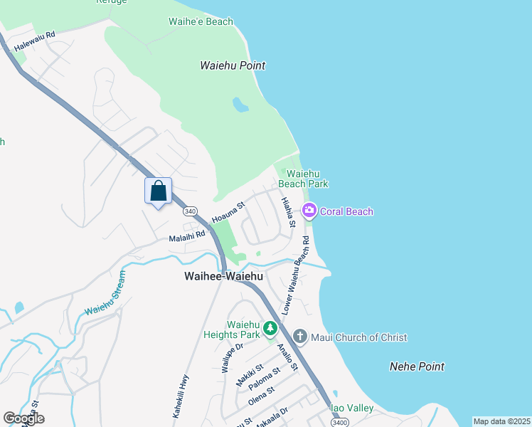 map of restaurants, bars, coffee shops, grocery stores, and more near 1376 Kakae Place in Wailuku