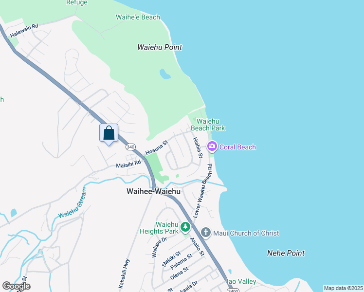 map of restaurants, bars, coffee shops, grocery stores, and more near 1382 Kakae Place in Wailuku