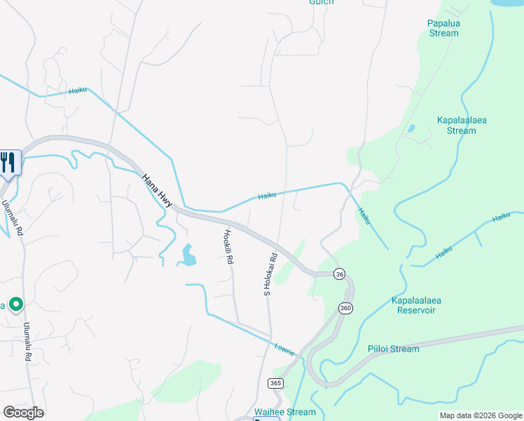 map of restaurants, bars, coffee shops, grocery stores, and more near 83 North Holokai Road in Haiku-Pauwela