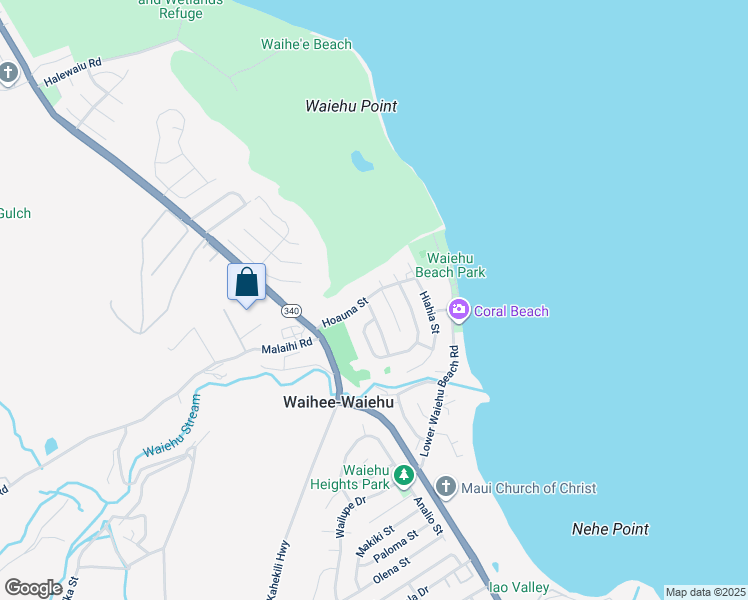map of restaurants, bars, coffee shops, grocery stores, and more near 90 Hoauna Street in Wailuku