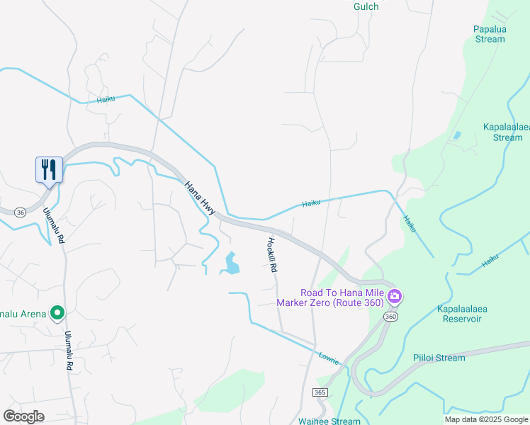 map of restaurants, bars, coffee shops, grocery stores, and more near 95 North Holokai Road in Haiku-Pauwela