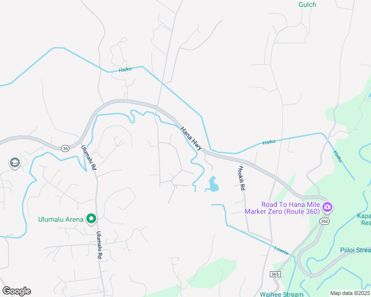 map of restaurants, bars, coffee shops, grocery stores, and more near 65 Uaoa Loop in Haiku-Pauwela
