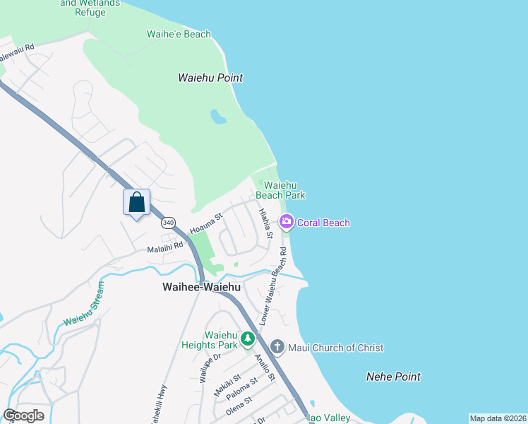 map of restaurants, bars, coffee shops, grocery stores, and more near 1398 Hiahia Street in Wailuku
