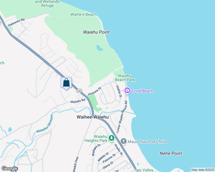 map of restaurants, bars, coffee shops, grocery stores, and more near 1406 Kakae Place in Wailuku