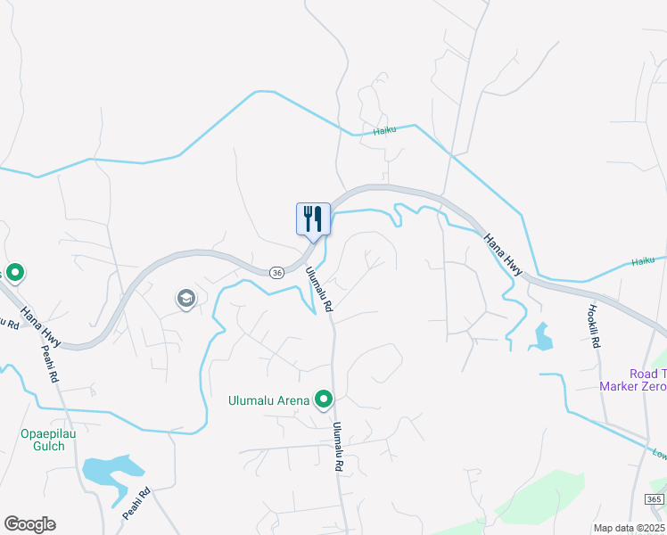 map of restaurants, bars, coffee shops, grocery stores, and more near 4325 Opana Place in Haiku-Pauwela