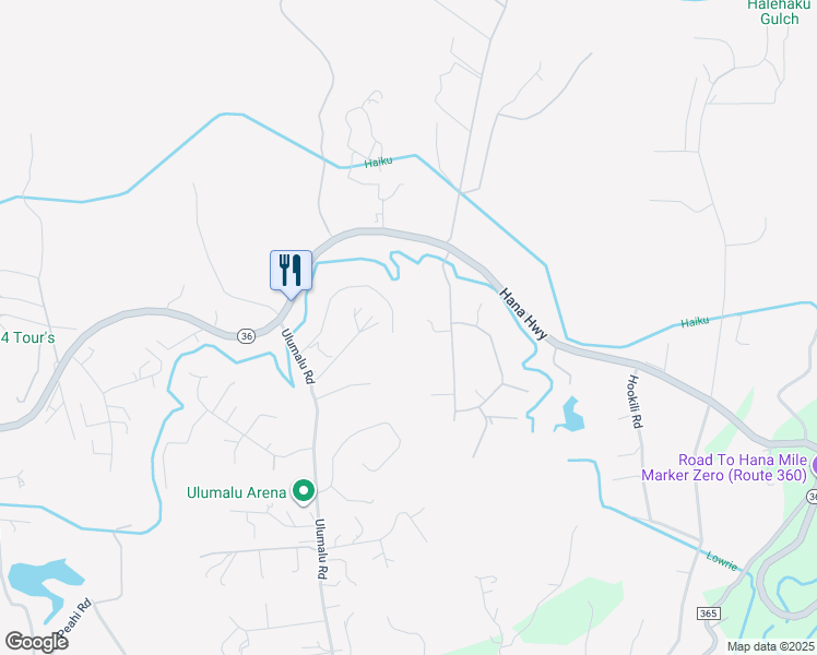 map of restaurants, bars, coffee shops, grocery stores, and more near 4509 Opana Place in Haiku-Pauwela