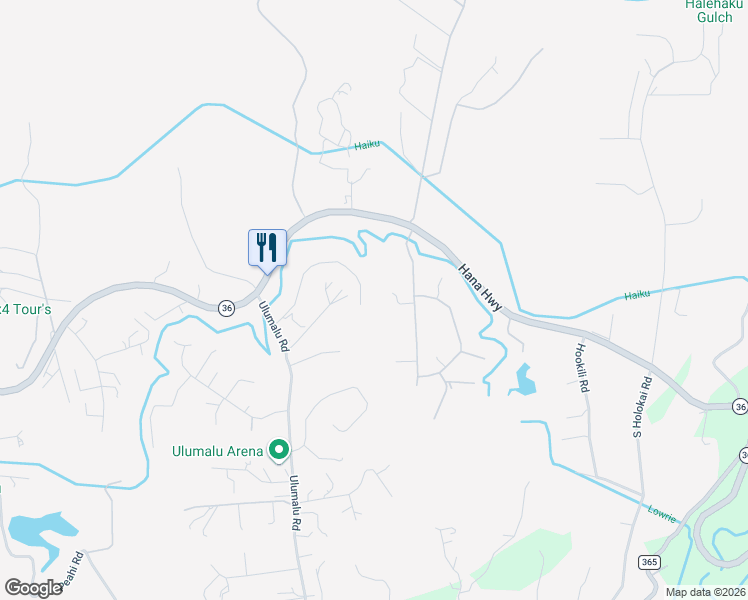 map of restaurants, bars, coffee shops, grocery stores, and more near 4501 Opana Place in Haiku-Pauwela