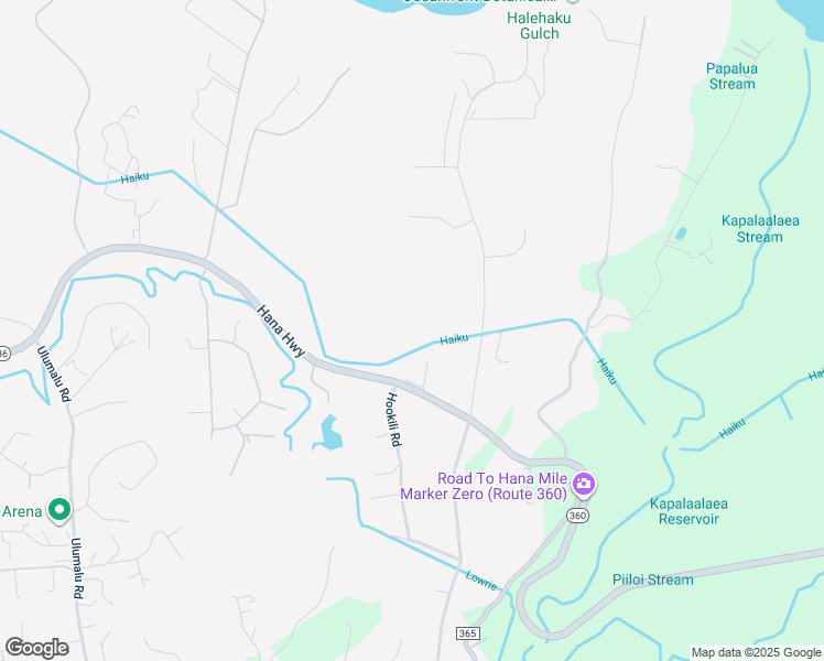 map of restaurants, bars, coffee shops, grocery stores, and more near 105 North Holokai Road in Haiku-Pauwela