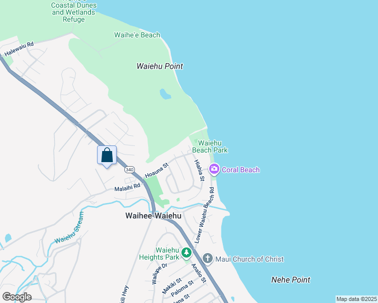 map of restaurants, bars, coffee shops, grocery stores, and more near 1427 North Hiahia Place in Wailuku