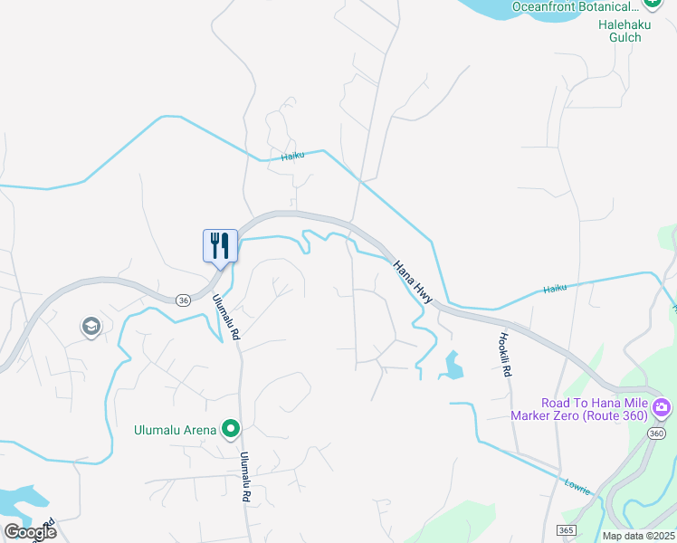 map of restaurants, bars, coffee shops, grocery stores, and more near 88 Heaaula Street in Haiku-Pauwela