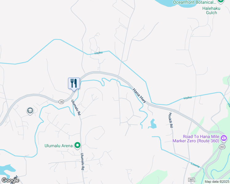 map of restaurants, bars, coffee shops, grocery stores, and more near 88 Heaaula Street in Haiku-Pauwela