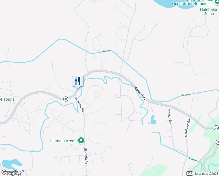 map of restaurants, bars, coffee shops, grocery stores, and more near 4489 Opana Place in Haiku-Pauwela