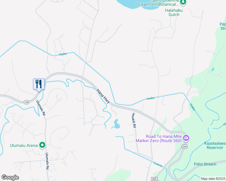 map of restaurants, bars, coffee shops, grocery stores, and more near 4725 Hana Highway in Haiku-Pauwela