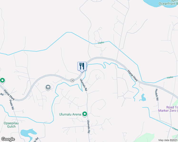 map of restaurants, bars, coffee shops, grocery stores, and more near 4393 Opana Place in Haiku-Pauwela