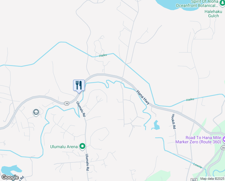 map of restaurants, bars, coffee shops, grocery stores, and more near 4489 Opana Place in Haiku-Pauwela