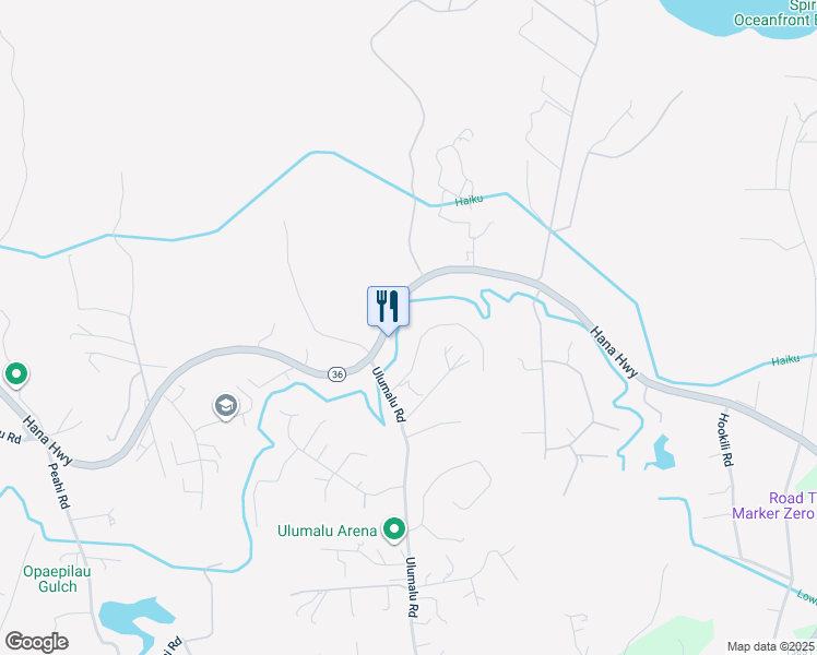 map of restaurants, bars, coffee shops, grocery stores, and more near 4391 Opana Place in Haiku-Pauwela