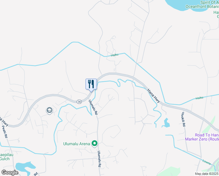 map of restaurants, bars, coffee shops, grocery stores, and more near 4530 Opana Place in Haiku-Pauwela