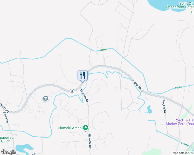 map of restaurants, bars, coffee shops, grocery stores, and more near 4425 Opana Place in Haiku-Pauwela