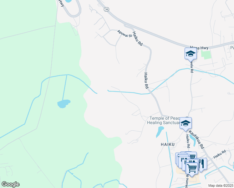 map of restaurants, bars, coffee shops, grocery stores, and more near 241 Waiama Way in Haiku-Pauwela