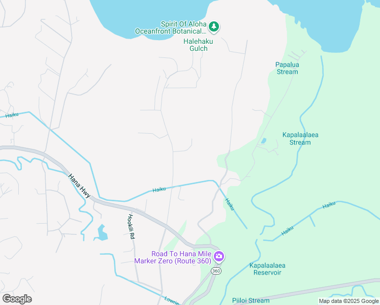 map of restaurants, bars, coffee shops, grocery stores, and more near 50 Kapuaimilia Place in Haiku-Pauwela