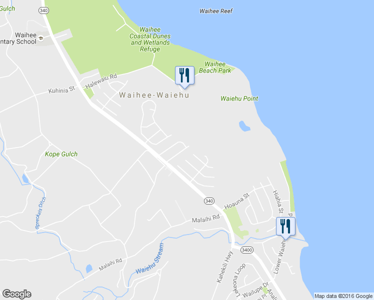 map of restaurants, bars, coffee shops, grocery stores, and more near 633 Akakuu Street in Wailuku