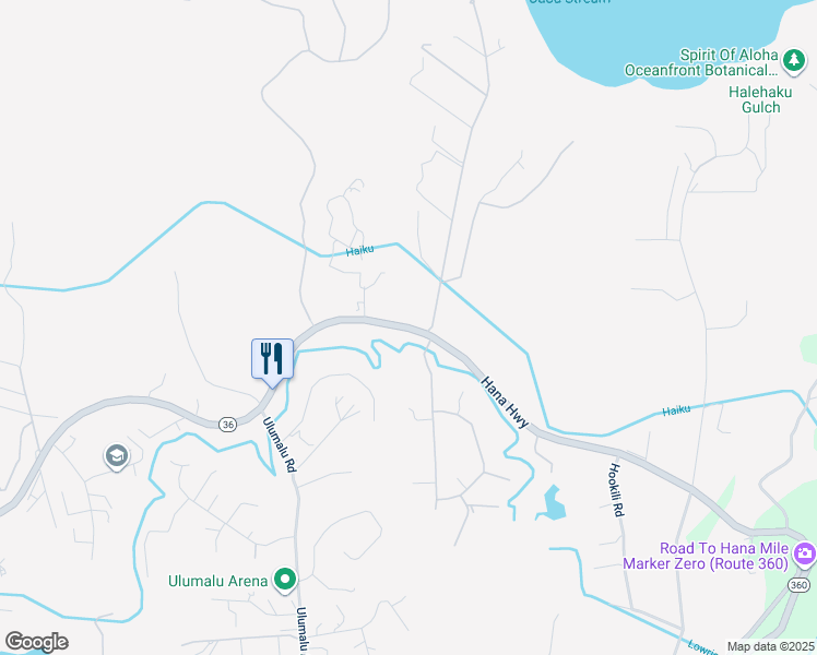 map of restaurants, bars, coffee shops, grocery stores, and more near 4545 Hana Highway in Haiku-Pauwela