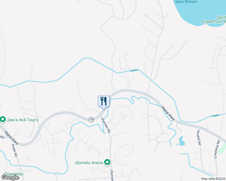 map of restaurants, bars, coffee shops, grocery stores, and more near 4426 Hana Highway in Haiku-Pauwela