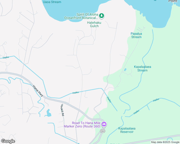map of restaurants, bars, coffee shops, grocery stores, and more near 45 Kapuaimilia Place in Haiku-Pauwela