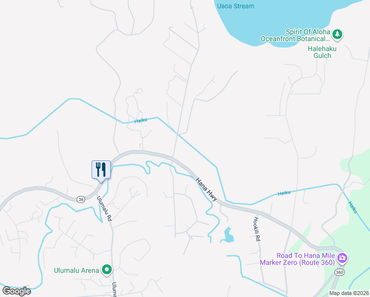 map of restaurants, bars, coffee shops, grocery stores, and more near 4605 Hana Highway in Haiku-Pauwela