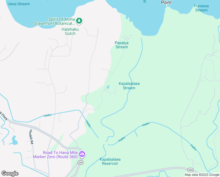 map of restaurants, bars, coffee shops, grocery stores, and more near 420 Kulike Road in Haiku-Pauwela