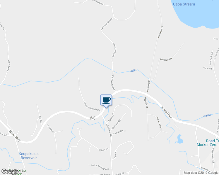 map of restaurants, bars, coffee shops, grocery stores, and more near 4405 Hana Highway in Haiku-Pauwela