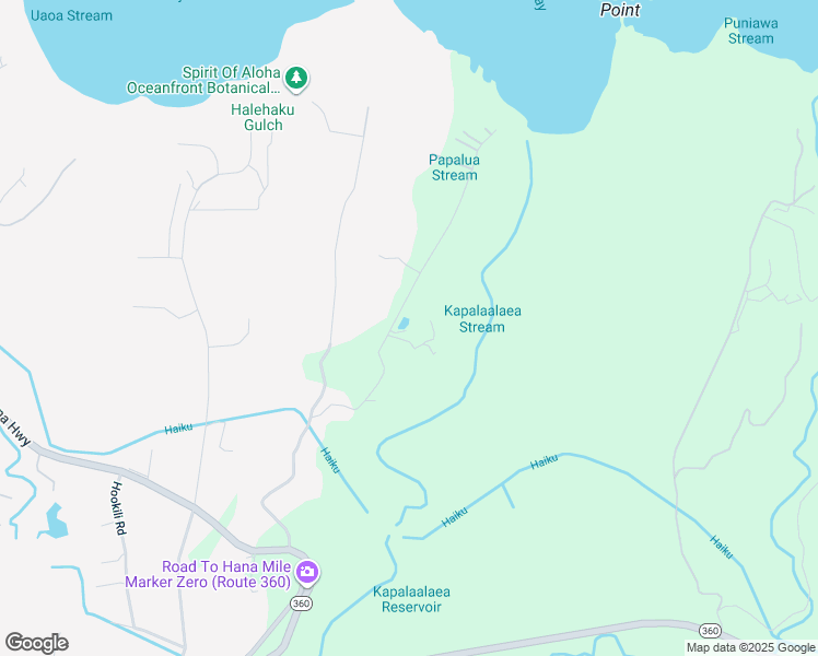 map of restaurants, bars, coffee shops, grocery stores, and more near 420 Kulike Road in Haiku-Pauwela