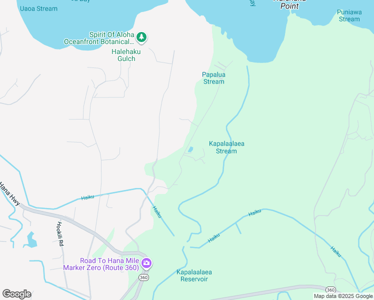 map of restaurants, bars, coffee shops, grocery stores, and more near 386 Kulike Road in Haiku-Pauwela
