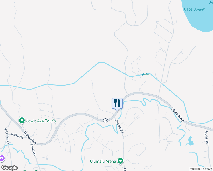 map of restaurants, bars, coffee shops, grocery stores, and more near 4433 Hana Highway in Haiku-Pauwela