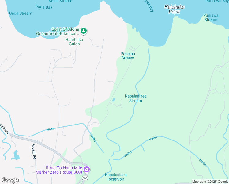 map of restaurants, bars, coffee shops, grocery stores, and more near 386 Kulike Road in Haiku-Pauwela