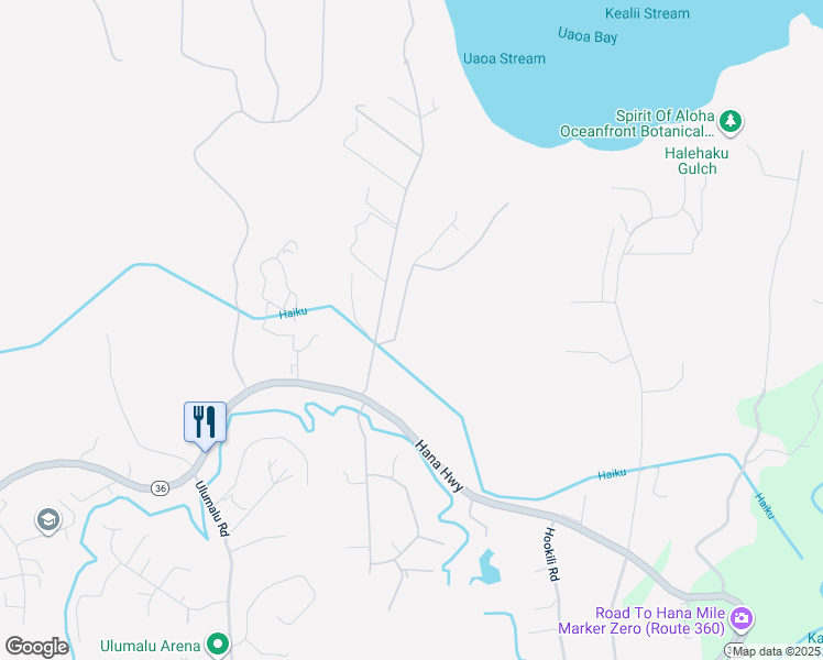map of restaurants, bars, coffee shops, grocery stores, and more near 110 Mehana Road in Haiku-Pauwela
