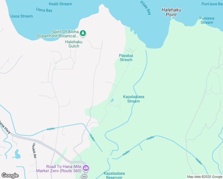 map of restaurants, bars, coffee shops, grocery stores, and more near 475 Kulike Road in Haiku-Pauwela