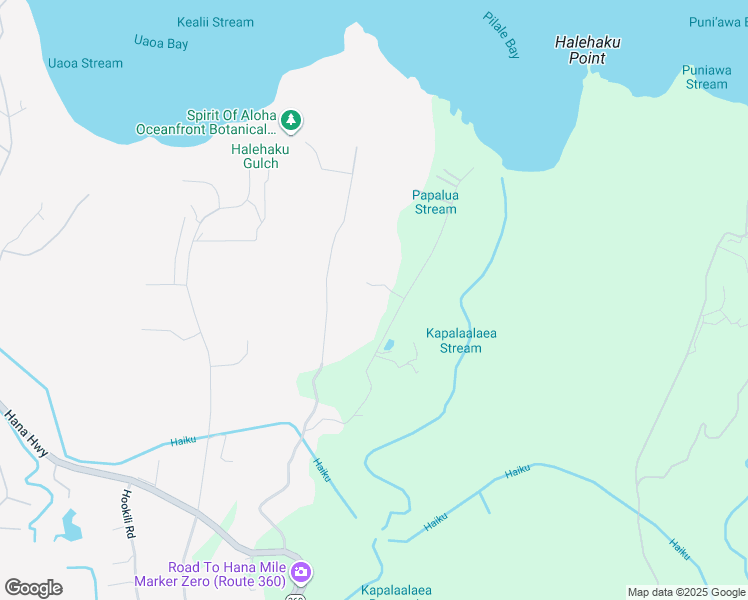 map of restaurants, bars, coffee shops, grocery stores, and more near 475 Kulike Road in Haiku-Pauwela