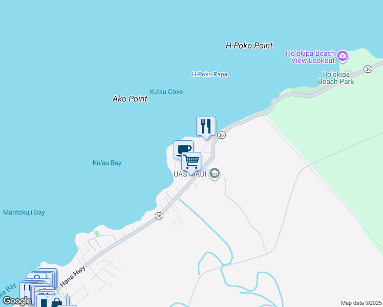 map of restaurants, bars, coffee shops, grocery stores, and more near 761 Kaae Road in Wailuku