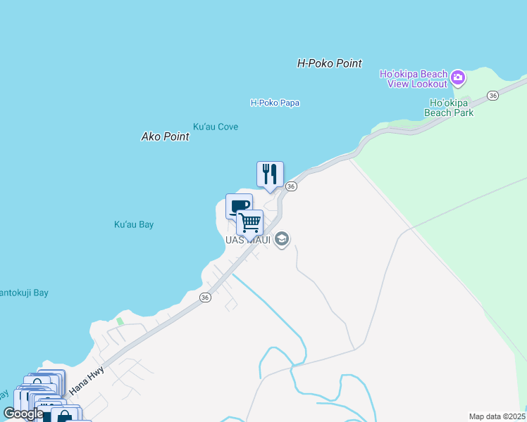 map of restaurants, bars, coffee shops, grocery stores, and more near 31 Kaiholo Place in Paia
