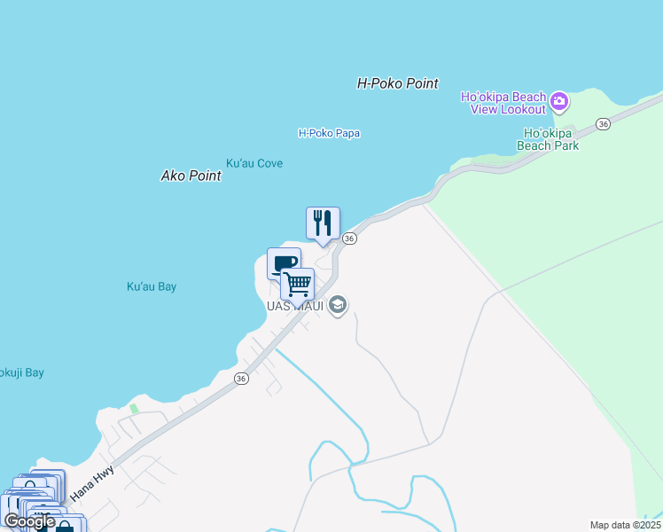 map of restaurants, bars, coffee shops, grocery stores, and more near 4 Kaiholo Place in Paia