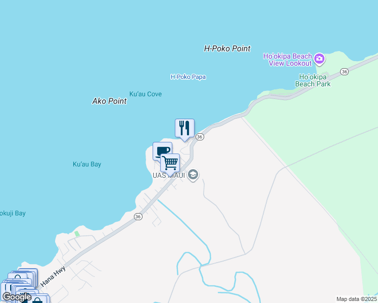 map of restaurants, bars, coffee shops, grocery stores, and more near 4 Kaiholo Place in Paia