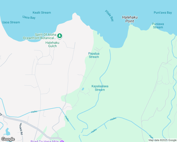 map of restaurants, bars, coffee shops, grocery stores, and more near 525 Kulike Road in Haiku-Pauwela