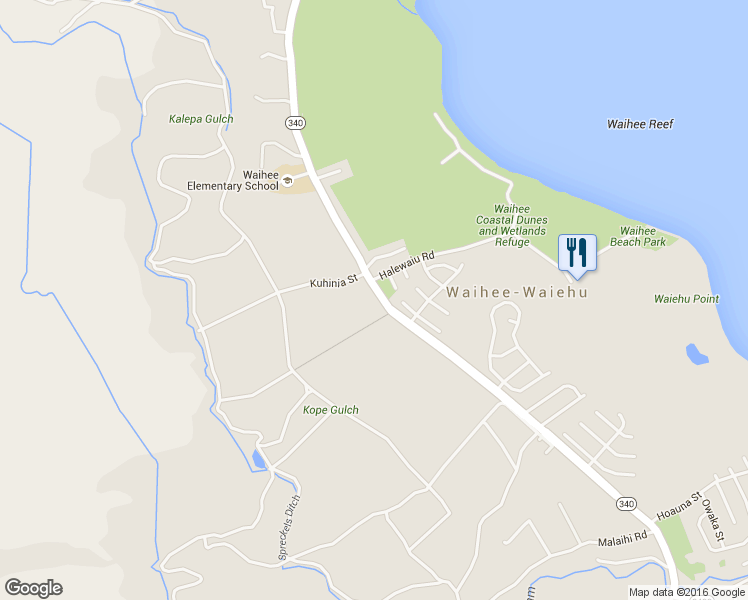 map of restaurants, bars, coffee shops, grocery stores, and more near 1925 Kahekili Highway in Wailuku