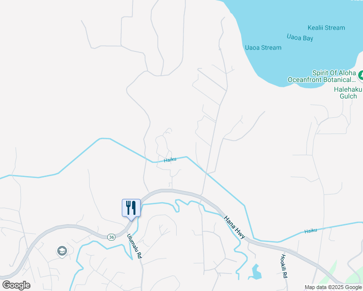 map of restaurants, bars, coffee shops, grocery stores, and more near 4535 Hana Highway in Haiku-Pauwela