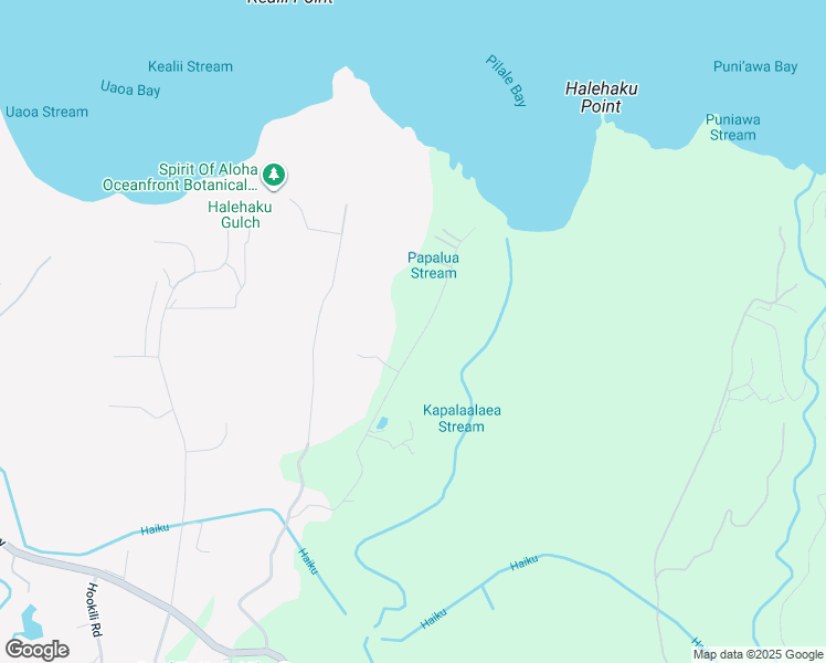 map of restaurants, bars, coffee shops, grocery stores, and more near 565 Kulike Road in Haiku-Pauwela