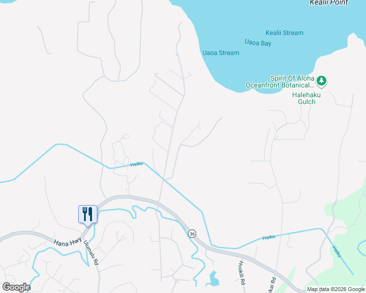 map of restaurants, bars, coffee shops, grocery stores, and more near 110-338 Mehana Road in Haiku-Pauwela