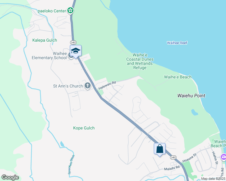 map of restaurants, bars, coffee shops, grocery stores, and more near 149 Limu Eleele Place in Wailuku